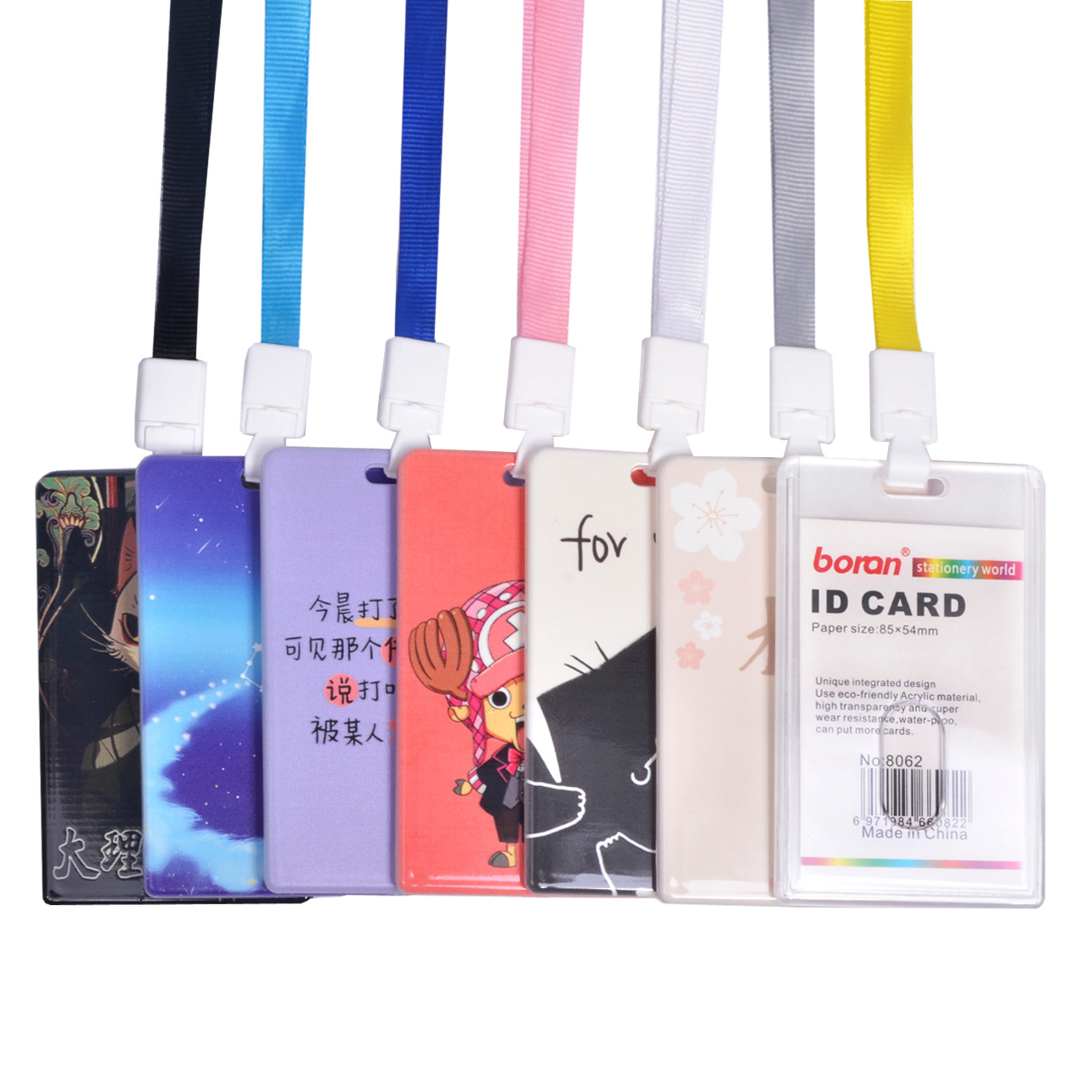 Personalized Custom ID Card Holder Transparent Chest Card Cover Work Card Protective Cover Student ID Card Holder Customized