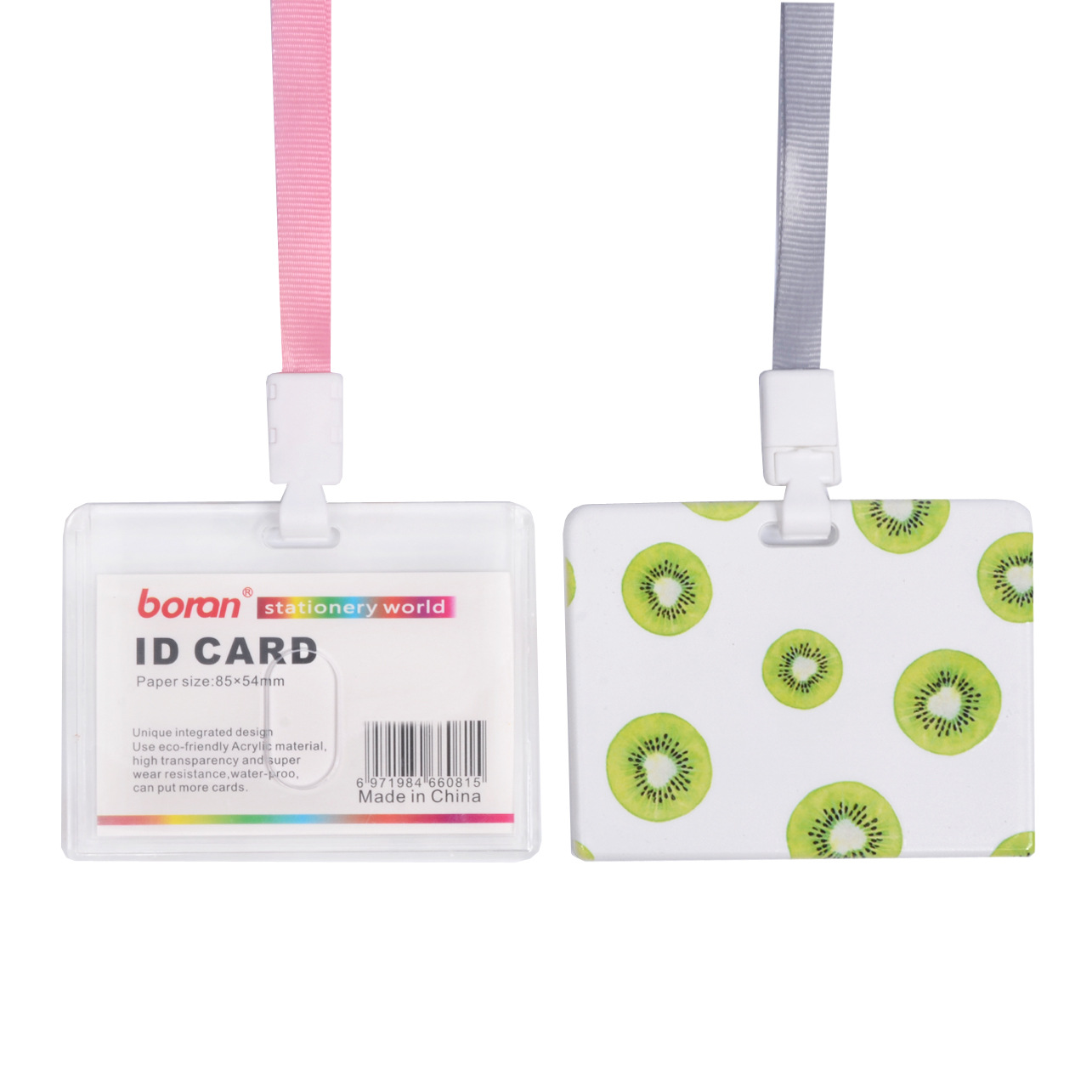 Personalized Custom ID Card Holder Transparent Chest Card Cover Work Card Protective Cover Student ID Card Holder Customized