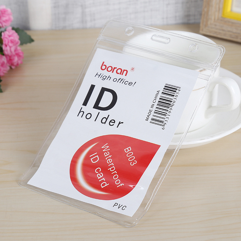 Wholesale Soft Film Waterproof ID Card Case Chest Card Transparent Work Card Case Bank Card Protective Cover Fair Card Cover