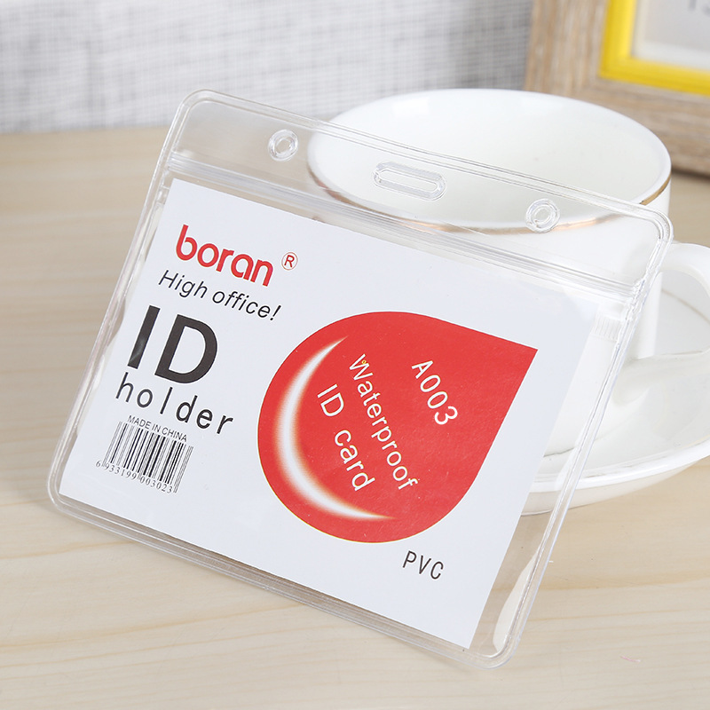 Wholesale Soft Film Waterproof ID Card Case Chest Card Transparent Work Card Case Bank Card Protective Cover Fair Card Cover