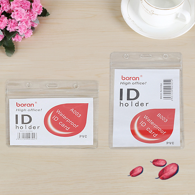 Wholesale Soft Film Waterproof ID Card Case Chest Card Transparent Work Card Case Bank Card Protective Cover Fair Card Cover