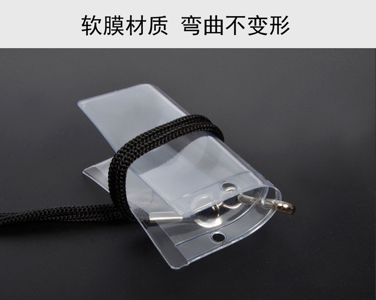 Transparent PVC ID Card Case Horizontal Soft Film Chest Card Work Permit Name Tag Fair Card Cover Student Card Holder Wholesale
