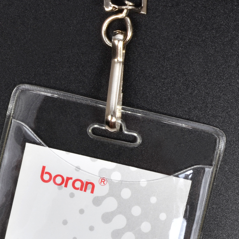 Soft Film PVC ID Card Case Transparent Vertical Chest Card Thick Work Permit Name Tag Card Insert Holder Student ID Card Protective Cover