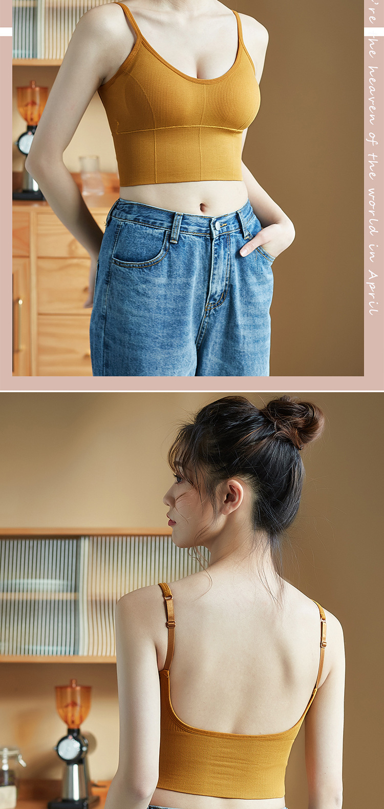 Tube Top Bra Strap Chest Pad Vest Strap Underwear Female Student Hot-Selling Wrapped Chest Sports U-Shaped Thread Card Card Beauty Back