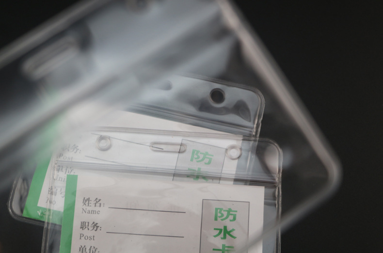 Transparent Plastic Soft Film Chest Card PVC Waterproof Card Work Permit Employee Badge Lanyard Company Display Supplies Card Holder Transparent Plastic Soft Film Chest Card PVC Waterproof Card Work Permit Employee Badge Lanyard Company Display Supplies Card Holder