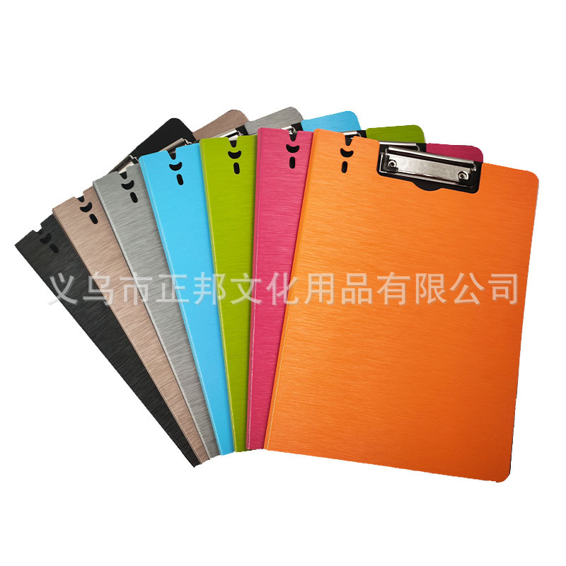 Factory Direct Sales A4 Foam Pp Brushed Pattern Tablet Clip Vertical Open Color Double Open Plastic Folder Can Be Customized Factory Direct Sales A4 Foam Pp Brushed Pattern Tablet Clip Vertical Open Color Double Open Plastic Folder Can Be Customized