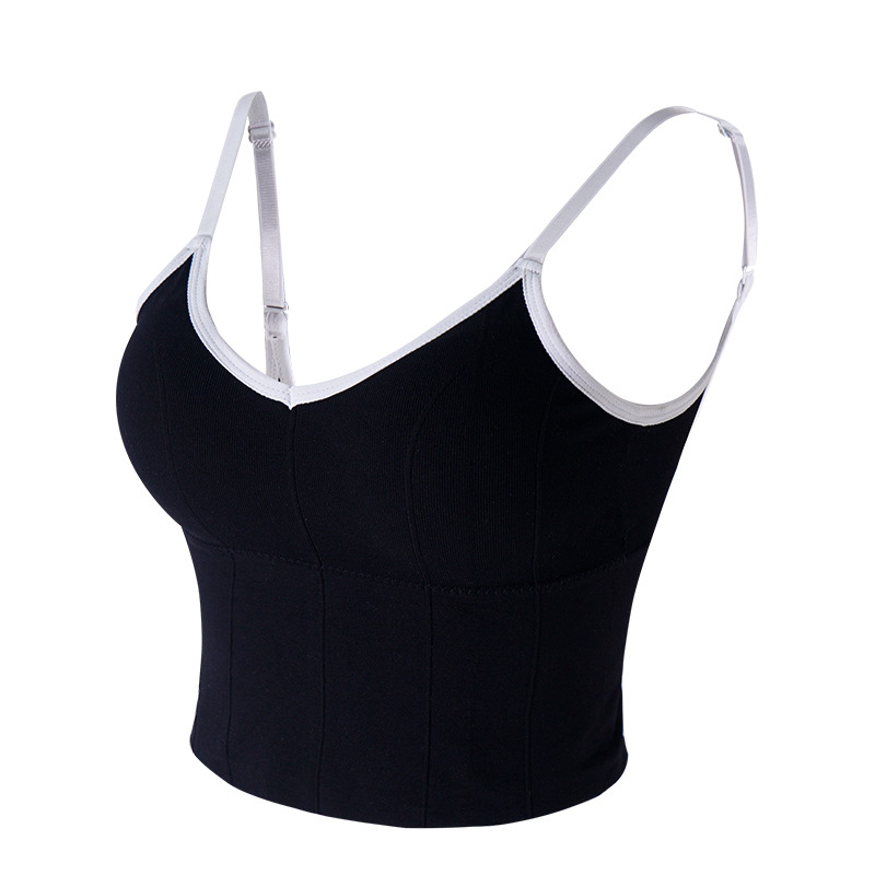 Internet-Famous and Vintage Inspirational Spaghetti Straps Beauty Back Women&#039;s Card Same Style Big U Wrapped Chest Tube Top Outer Wear Bottoming Vest Underwear