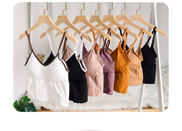 Internet-Famous and Vintage Inspirational Spaghetti Straps Beauty Back Women's Card Same Style Big U Wrapped Chest Tube Top Outer Wear Bottoming Vest Underwear