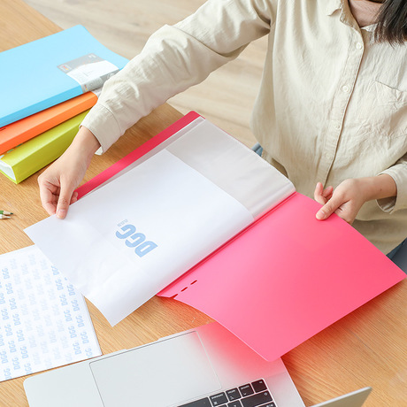 Folder Info Booklet Multi-Layer A4 Insert File Binder Brushed Pattern Loose-Leaf Storage Office Supplies Classification Test Paper Clip