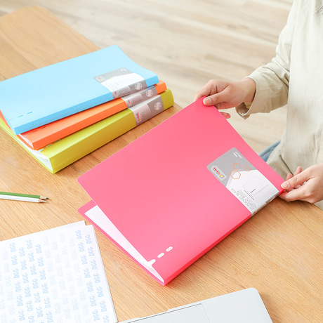 Folder Info Booklet Multi-Layer A4 Insert File Binder Brushed Pattern Loose-Leaf Storage Office Supplies Classification Test Paper Clip