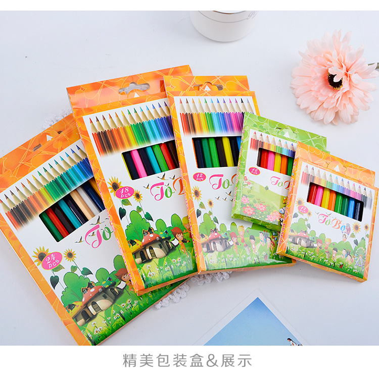 Color Pencil Short 12 Color Children Environmental Protection Drawing and Painting Pencil Stationery Wholesale Foreign Trade Color Pencil Short 12 Color Children Environmental Protection Drawing and Painting Pencil Stationery Wholesale Foreign Trade