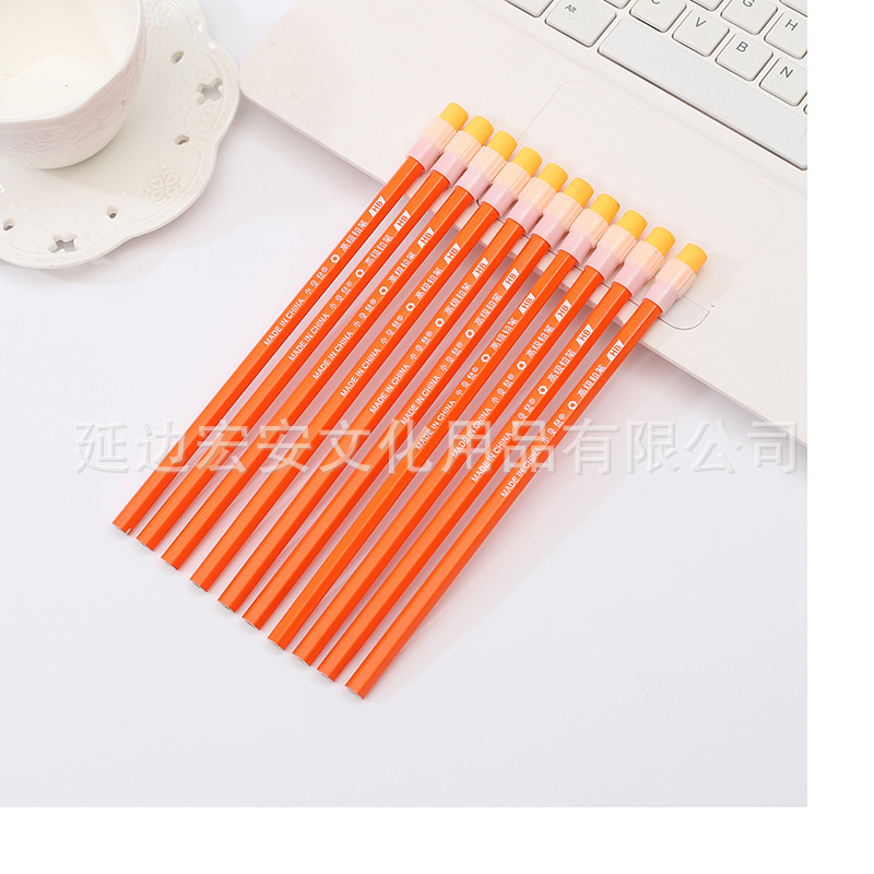 Color Big Skin Head Pencil HB Hexagonal Pencil Primary School Student School Supplies Children Stationery Small Shell Mouse Pencil