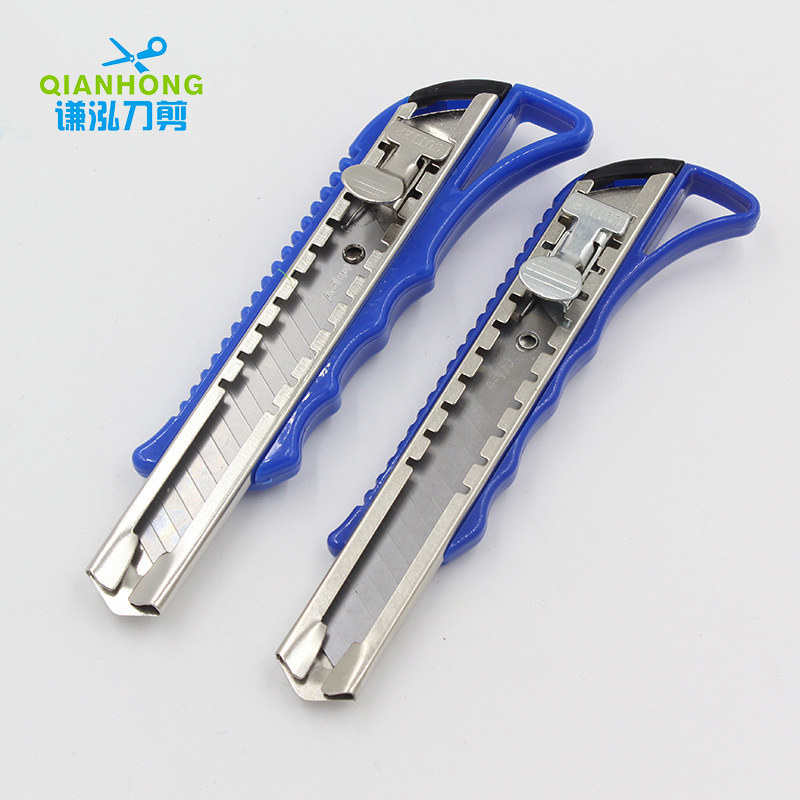 Multi-Functional Utility Knife Large Stainless Steel Metal Cutting Utility Knife Tooth Grinding Design with Lock Wholesale Direct Sales