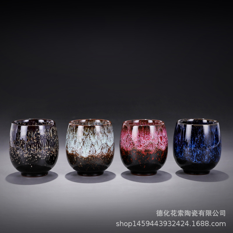 Tea Set Kiln Baked Tianmu Rabbit Hair Writing Brush Glaze Jianzhan Ceramic Single Cup Teacup Tea Cup Master Cup Tea Bowl