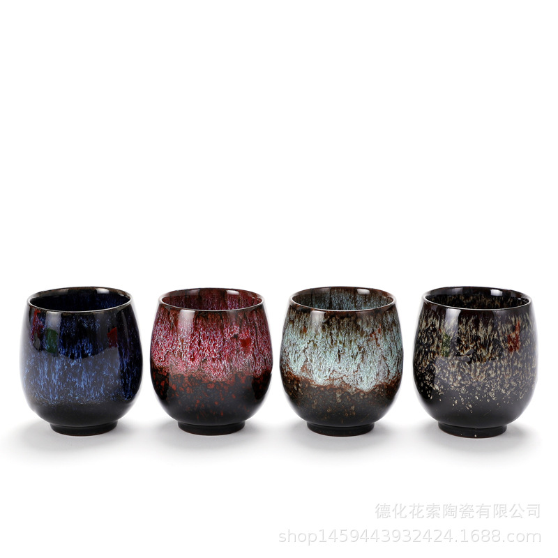 Tea Set Kiln Baked Tianmu Rabbit Hair Writing Brush Glaze Jianzhan Ceramic Single Cup Teacup Tea Cup Master Cup Tea Bowl