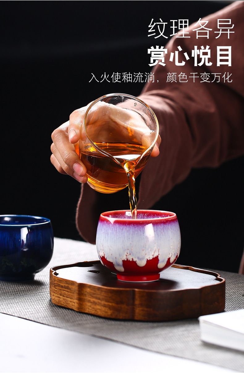 Writing Brush Jianzhan Tea Cup Master Cup Large Ceramic Kung Fu Tea Cup Single Kiln Baked Temmoku Glaze Tea Set Tea Cup Writing Brush Jianzhan Tea Cup Master Cup Large Ceramic Kung Fu Tea Cup Single Kiln Baked Temmoku Glaze Tea Set Tea Cup