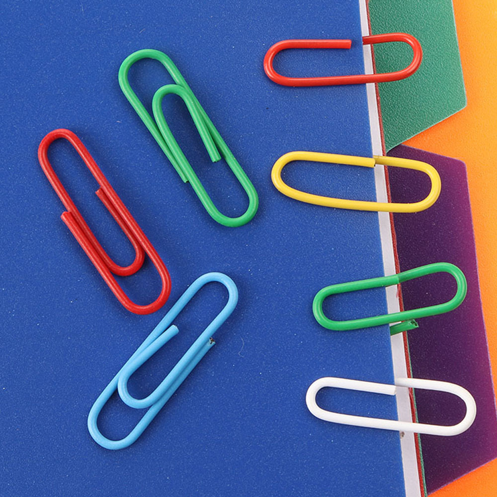 Manufacturer direct selling color plastic coated creative specially-shaped paper clip nickel-plated silver paper clip 28mm cross-border special supply