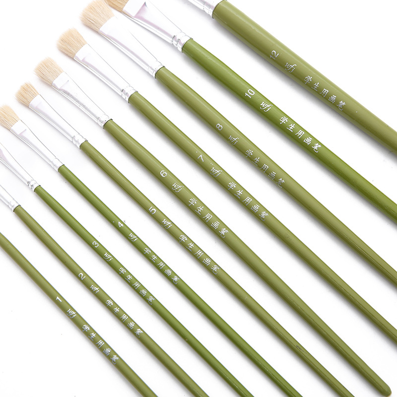 Spot water chalk single student brush no. 1-8 single brush manufacturer direct selling watercolor brush oil brush wholesale Spot water chalk single student brush no. 1-8 single brush manufacturer direct selling watercolor brush oil brush wholesale