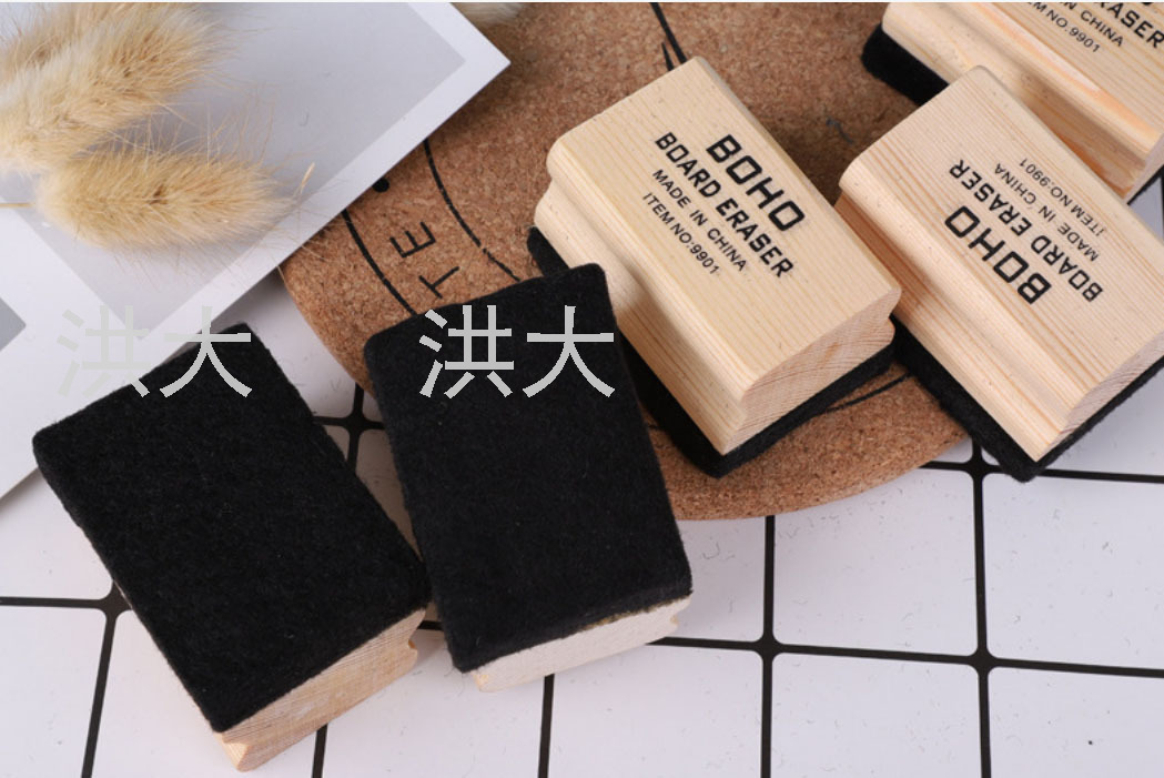 Minimalist Creative Writing Board Eraser Whiteboard Felt Blackboard Eraser Teaching Whiteboard Brush Chalk Drawing Board Wooden Pine Board Eraser