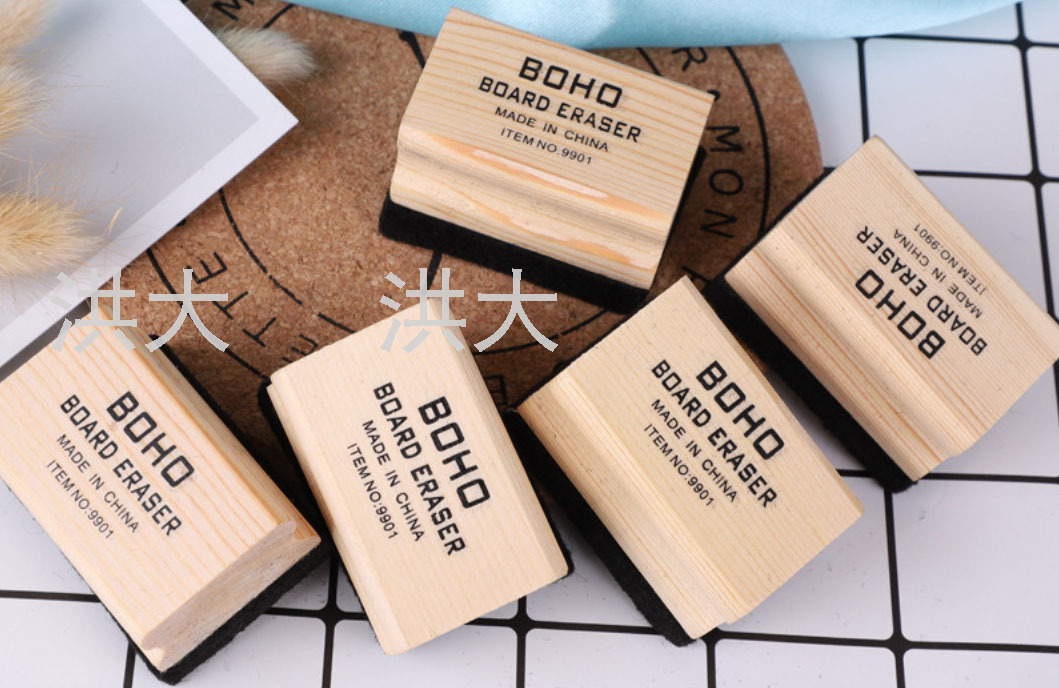 Minimalist Creative Writing Board Eraser Whiteboard Felt Blackboard Eraser Teaching Whiteboard Brush Chalk Drawing Board Wooden Pine Board Eraser
