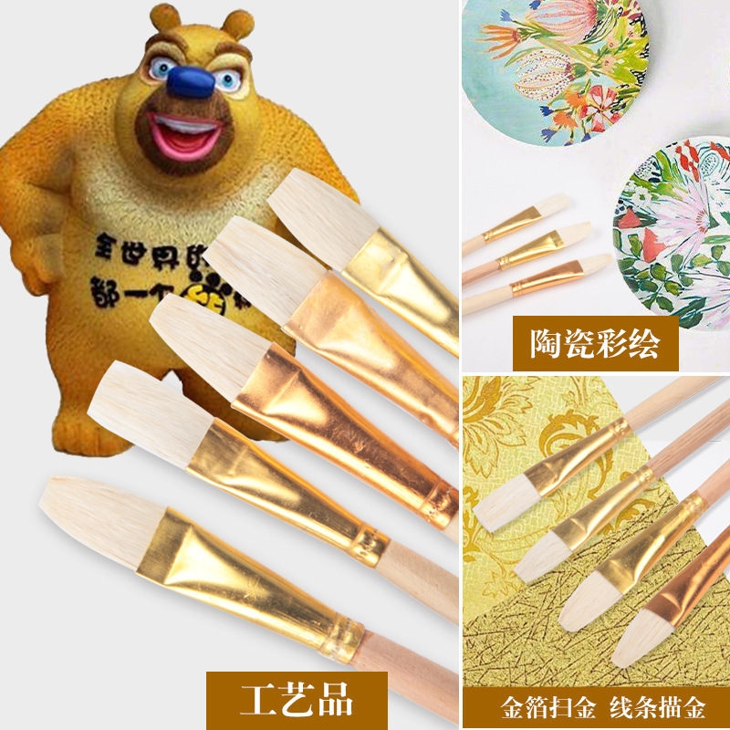 Weizhuang Wool Fluoresent Marker No Pen P Pen S Pen T Pen Wool Water Chalk Oil Painting Brush Writing Brush for Craft Ceramic Painting