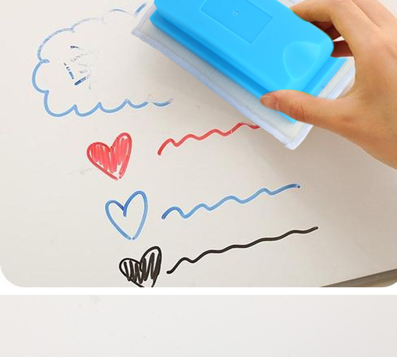 Magnetic Whiteboard Eraser Chalk Brush Flannel Wet and Dry Dual-Use Blackboard Eraser Whiteboard Brush School Office Teaching Eraser Customization
