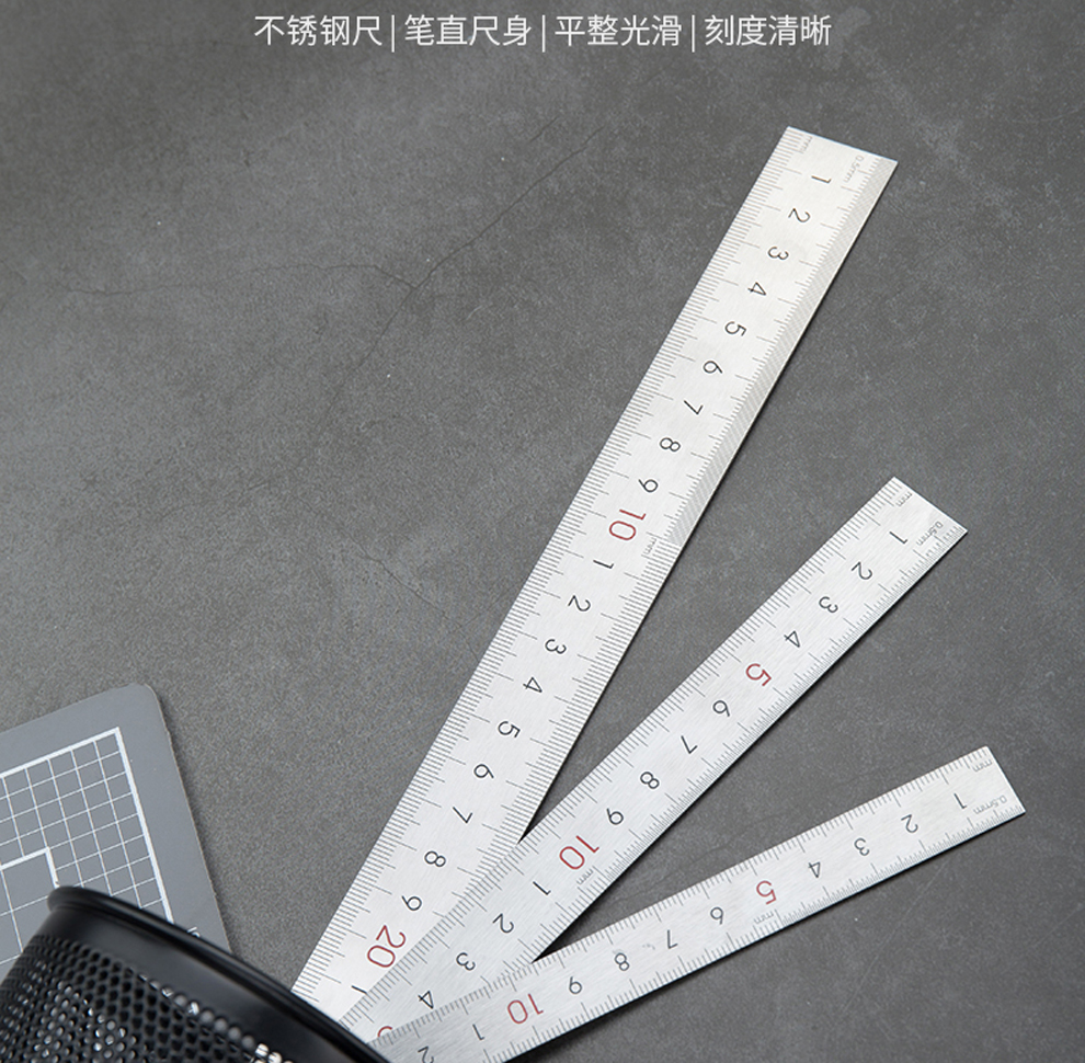 Multiple Length Specifications Stainless Steel Ruler Steel Ruler Clear Scale Drawing Drafting Tools Learning Office Accommodations