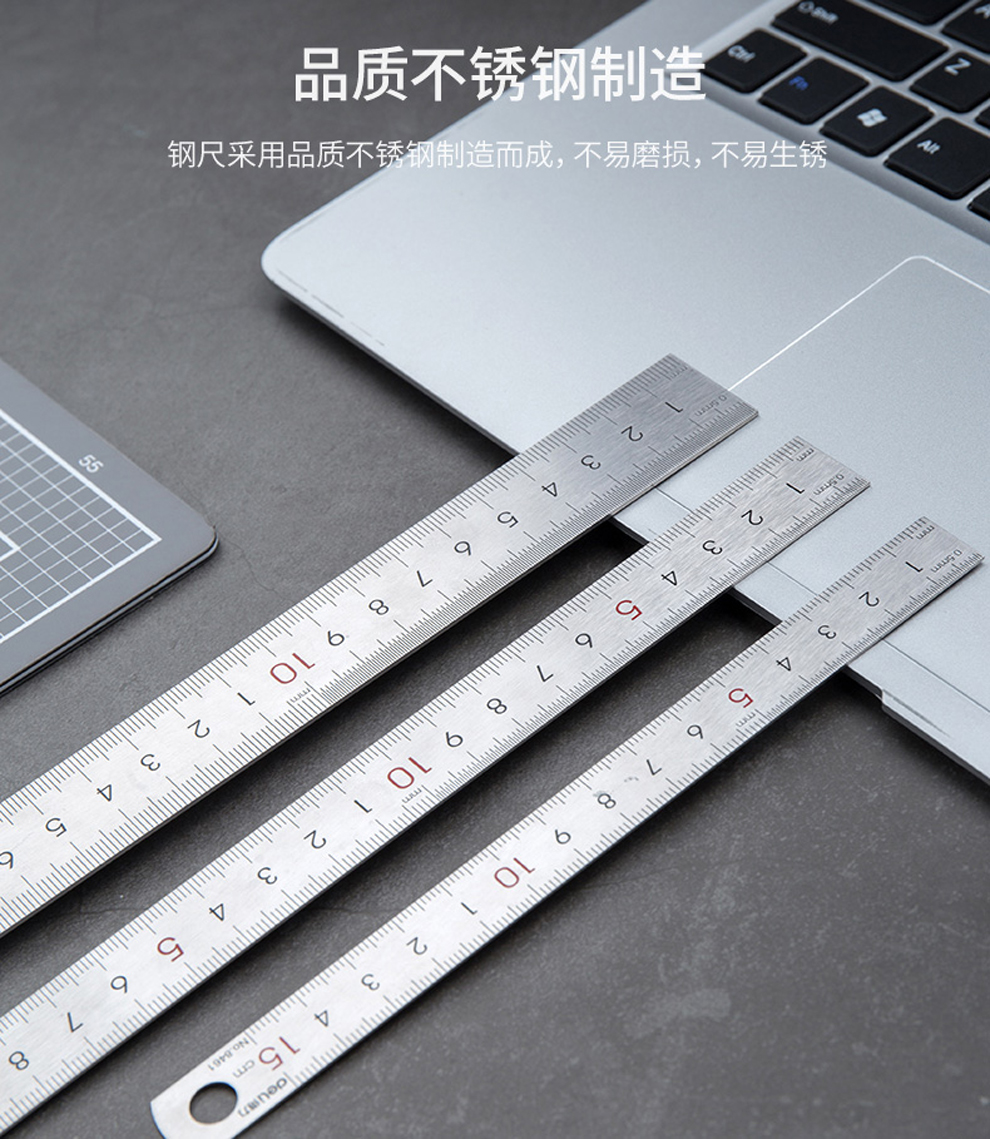 Multiple Length Specifications Stainless Steel Ruler Steel Ruler Clear Scale Drawing Drafting Tools Learning Office Accommodations