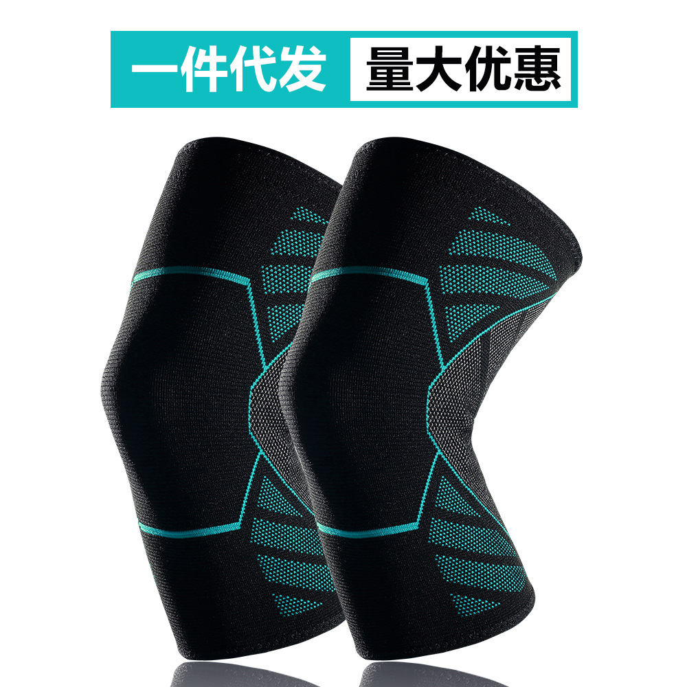Cross-Border Hot Outdoor Sports Men and Women Running Basketball Mountaineering Non-Slip Knitted Protective Kneecap Wholesale Protective Gear