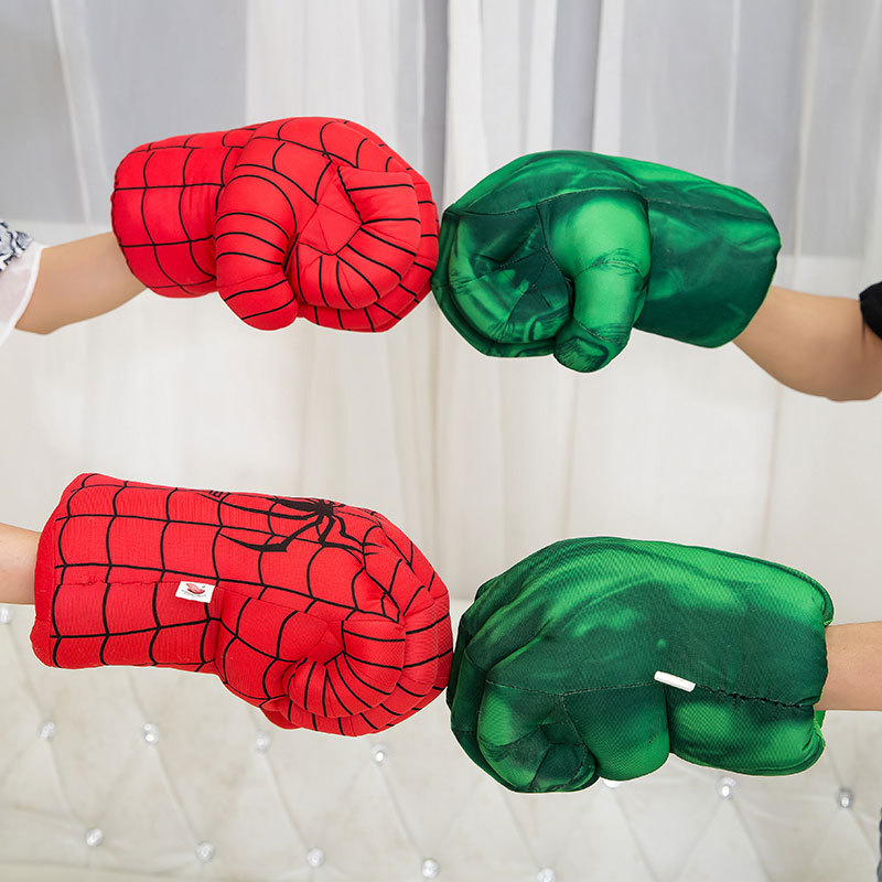 Factory Direct Green Fist Red Spider Gloves Plush Toys Boxing Gloves Hulk Movie Boxing Toys Generation Giant