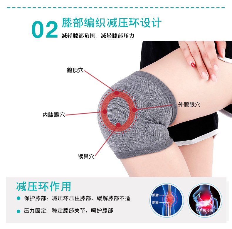 Kneecap Four Seasons Short Thin Air-Conditioned Room Old Cold Legs Men and Women Sports Invisible Knee Pad Joint Warm Cashmere Cover Kneecap Four Seasons Short Thin Air-Conditioned Room Old Cold Legs Men and Women Sports Invisible Knee Pad Joint Warm Cashmere Cover