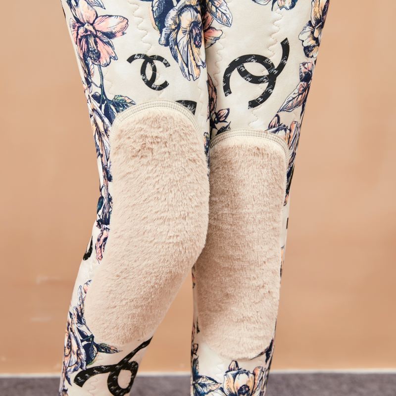 One-Piece Slim-Fit High Waist Kneecap Warm-Keeping Pants Pocket Graphene Silk Outer Wear Fleece-Lined Thick Leggings Women&#039;s Pants