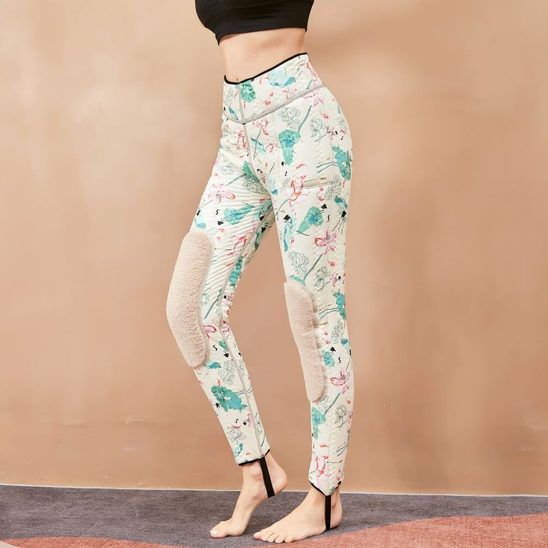 New Large Size Silk Outer Wear Velvet Padded Leggings Women&#039;s Warm Kneecap High Waist One-Piece Trousers Graphene Cotton Pants