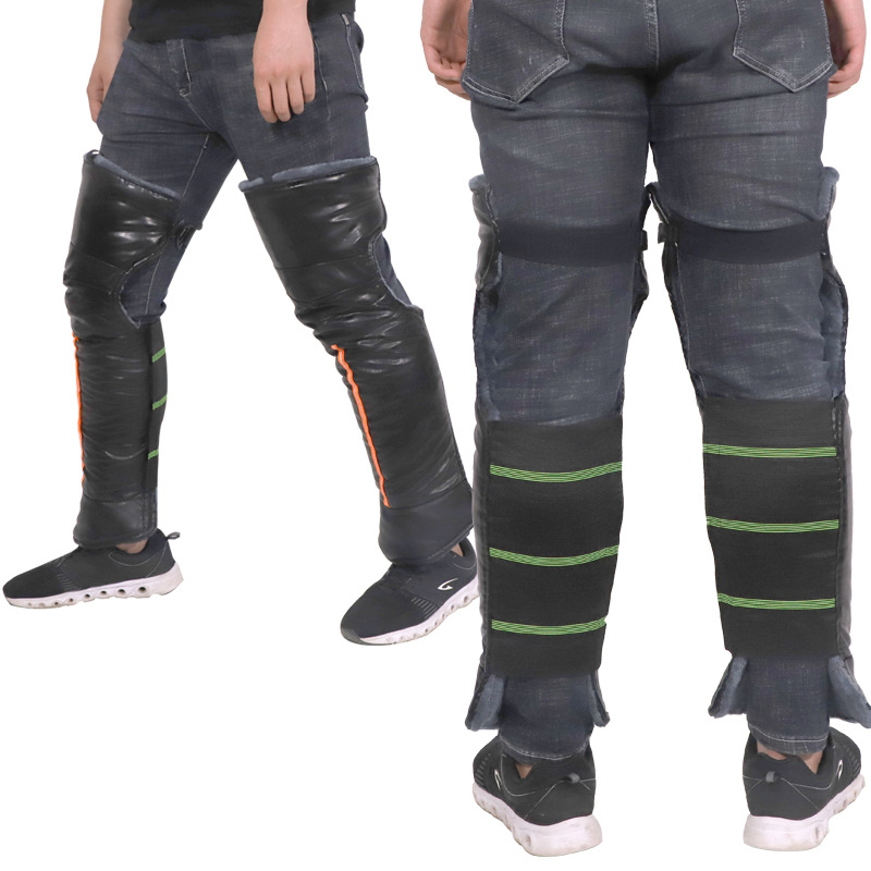 Winter Warm Motorcycle Kneecap PU Leather Cold-Proof Kneepad for Driving E-Bike Thicken and Lengthen Leather Leggings Factory Wholesale