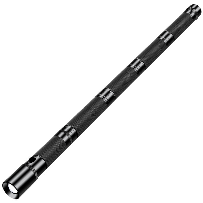 Led Strong Light Self-Defense Flashlight Outdoor Multi-Functional Self-Defense Weapon Stick Knife Wild Survival Whistle Firestone