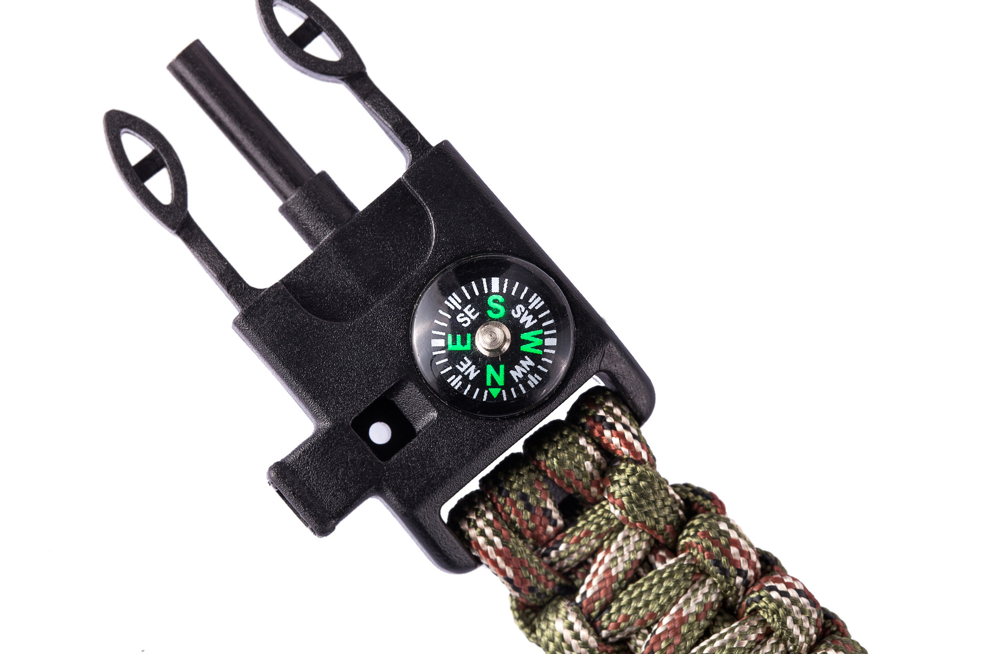 Wholesale Outdoor Equipment Escape Mountaineering Carrying Strap Seven-Core Parachute Cord with Whistle Survival Firestone Woven Bracelet