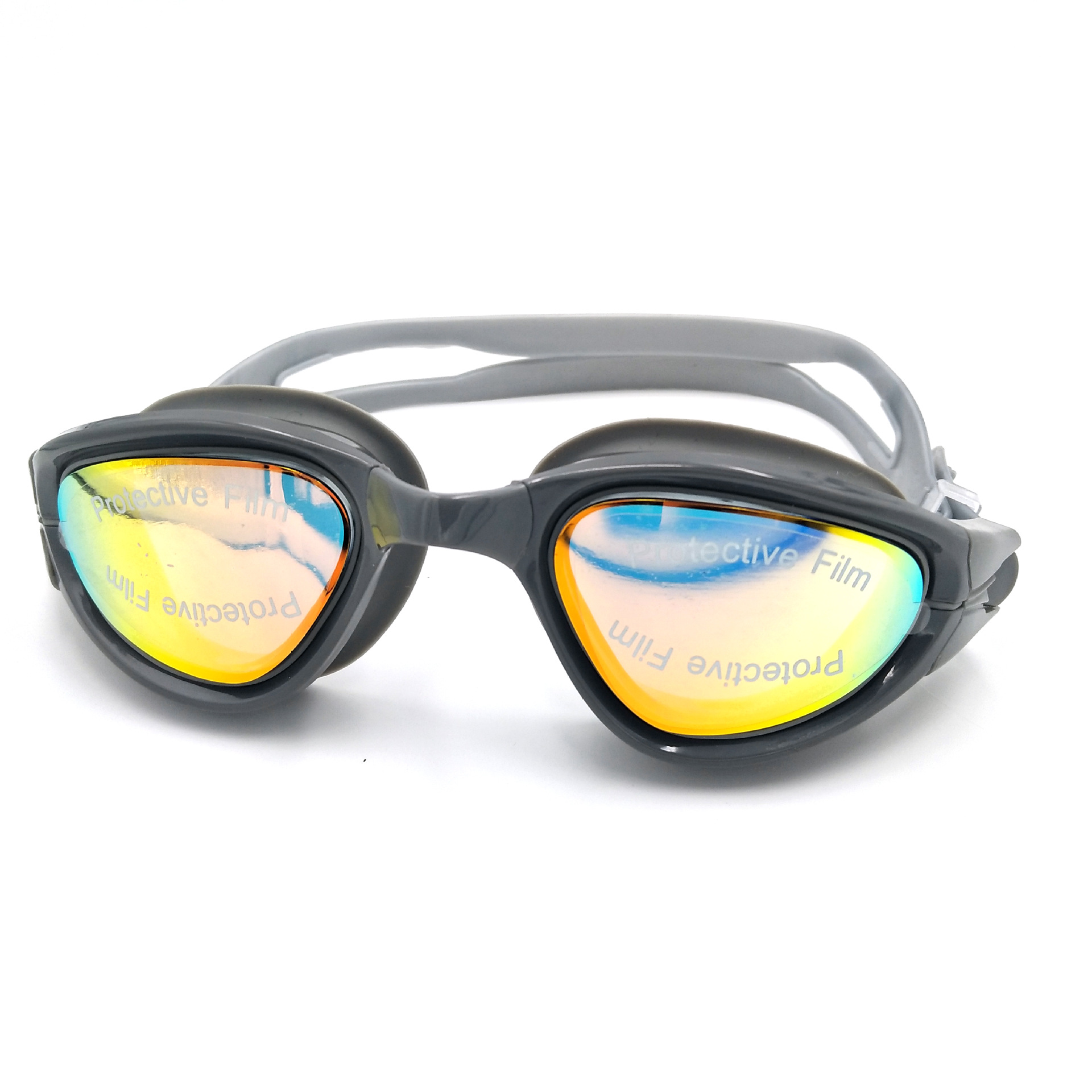 Electroplating Swimming Goggles HD Waterproof Swimming Goggles Adult Large Frame Swimming Glasses Large Frame Electroplating Swimming Goggle Box