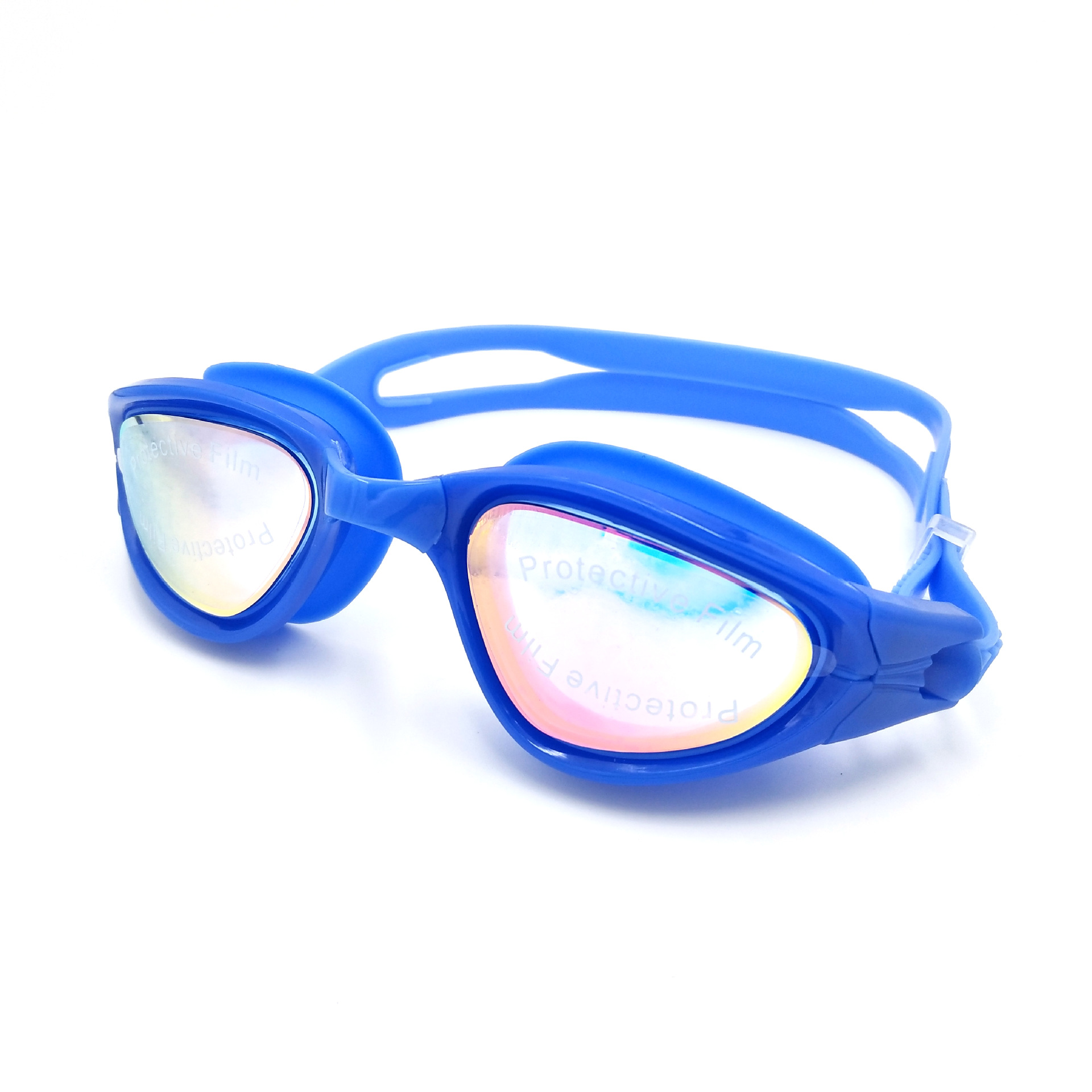 Electroplating Swimming Goggles HD Waterproof Swimming Goggles Adult Large Frame Swimming Glasses Large Frame Electroplating Swimming Goggle Box