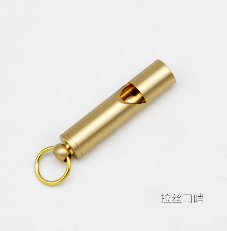 Brass Outdoor Survival Equipment Military Fans' Supplies Retro Referee Brass Whistle Pure Brass Survival Whistle EDC