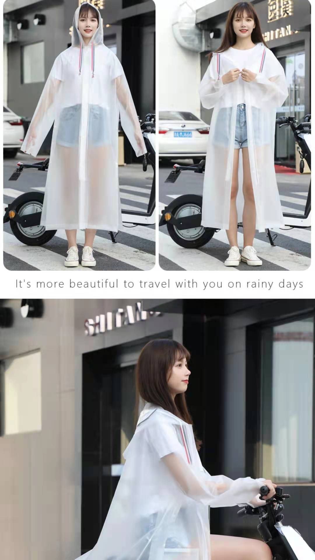 Raincoat Jacket Unisex Thickened Transparent Adult Portable Waterproof Raincoat Outdoor One-Piece Protective Disposable Poncho Raincoat Jacket Unisex Thickened Transparent Adult Portable Waterproof Raincoat Outdoor One-Piece Protective Disposable Poncho