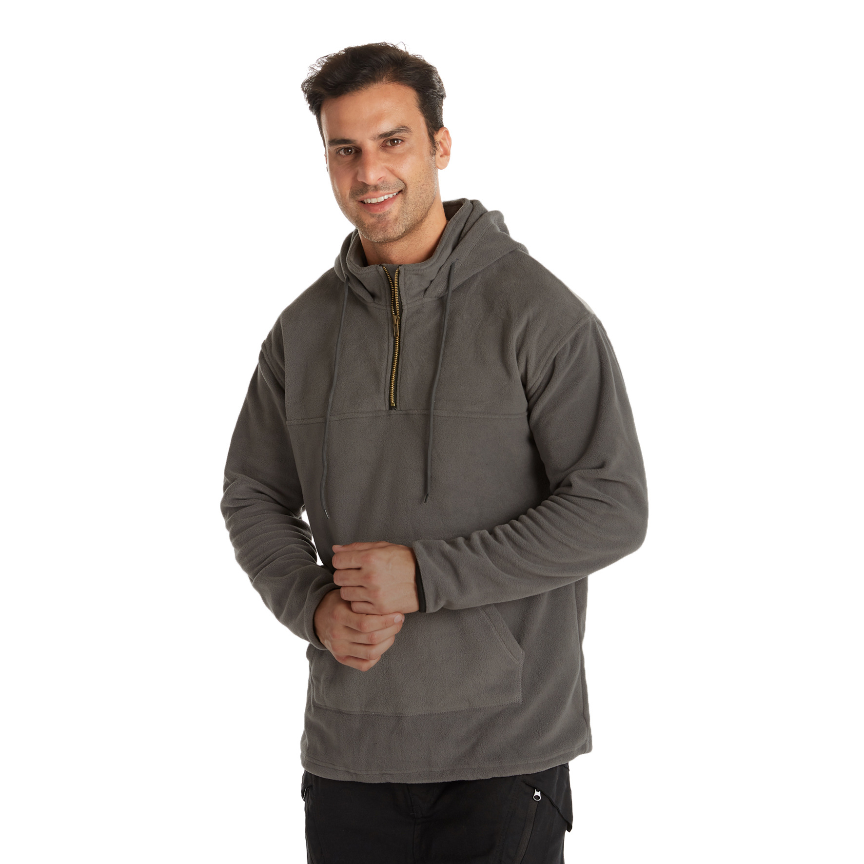 Trade Outdoor Fleece Sweater Polar Fleece Jacket Men's Thick Warm Hooded Casual Solid Color Sweater Men's Clothing Trade Outdoor Fleece Sweater Polar Fleece Jacket Men's Thick Warm Hooded Casual Solid Color Sweater Men's Clothing