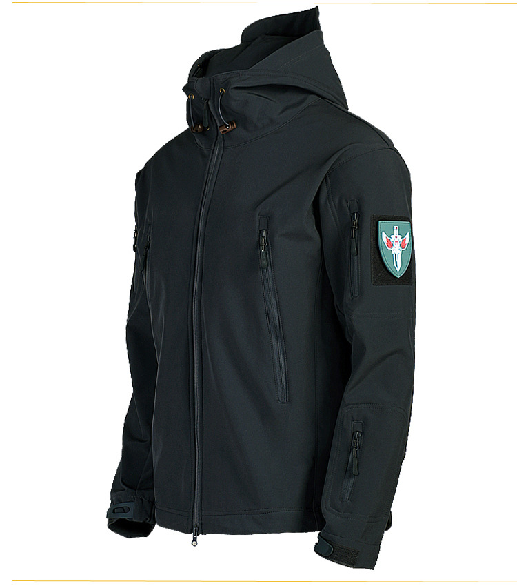 Men&#039;s Assault Jacket Outdoor Soft Shell Jacket Fleece Sweater FleeceLined Camouflage Jacket Windproof Jacket CrossBorder