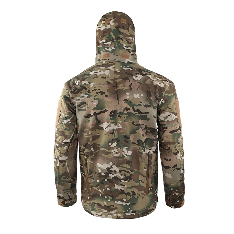 Shark Skin Soft Shell Outdoor Shell Jacket Men's Camouflage Sports Biking Mountain Climbing Ski Suit Men's Shell Jacket Shark Skin Soft Shell Outdoor Shell Jacket Men's Camouflage Sports Biking Mountain Climbing Ski Suit Men's Shell Jacket