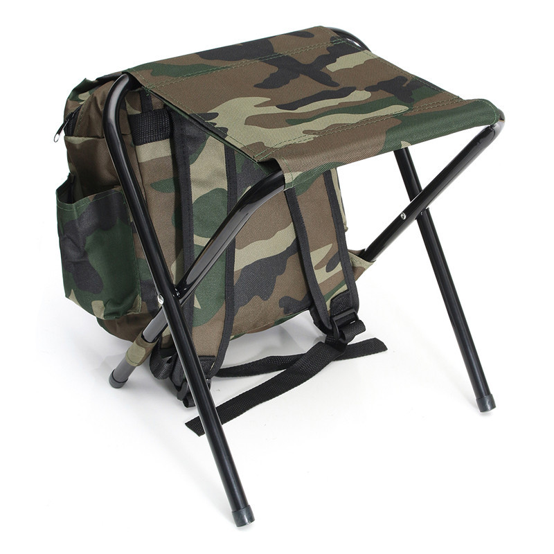 Outdoor Camouflage Folding Chair Fishing Chair Foldable and Portable Chair Fishing Stool Large Capacity Sketch Folding Chair