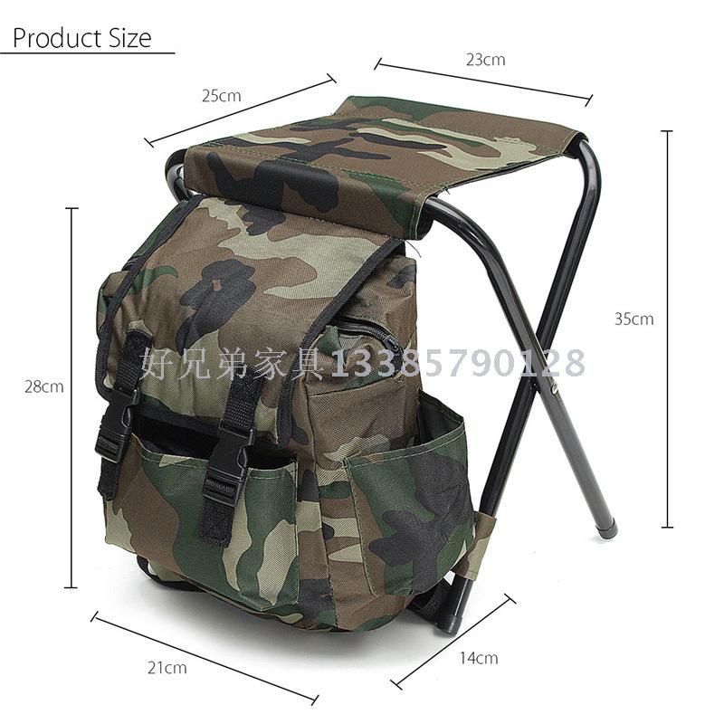 Outdoor Camouflage Folding Chair Fishing Chair Foldable and Portable Chair Fishing Stool Large Capacity Sketch Folding Chair