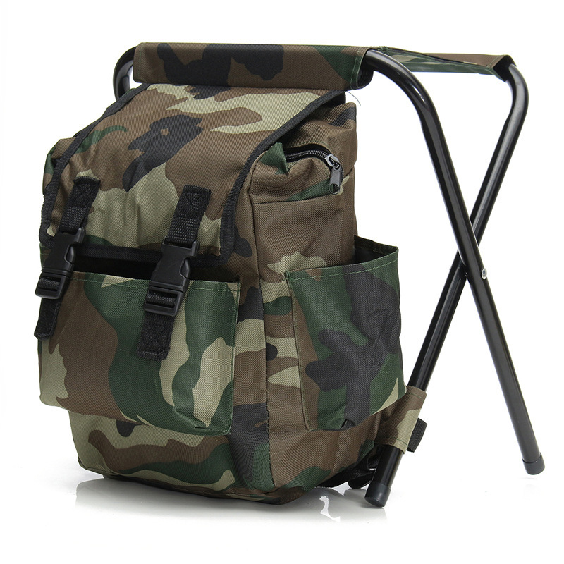 Outdoor Camouflage Folding Chair Fishing Chair Foldable and Portable Chair Fishing Stool Large Capacity Sketch Folding Chair
