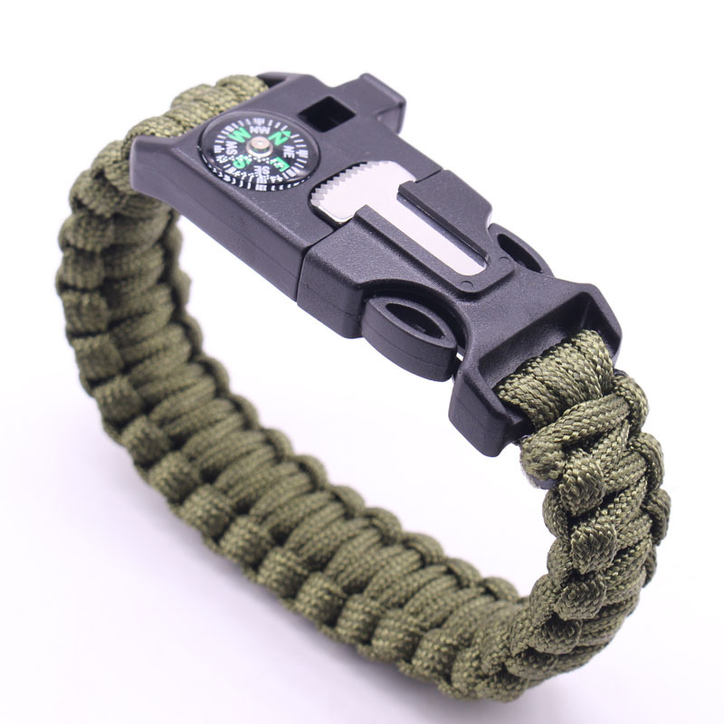 Paracord Bracelet Outdoor Multi-Functional Bracelet Survival Bracelet Seven-Core Umbrella Rope Woven Five-in-One Bracelet Wrist String