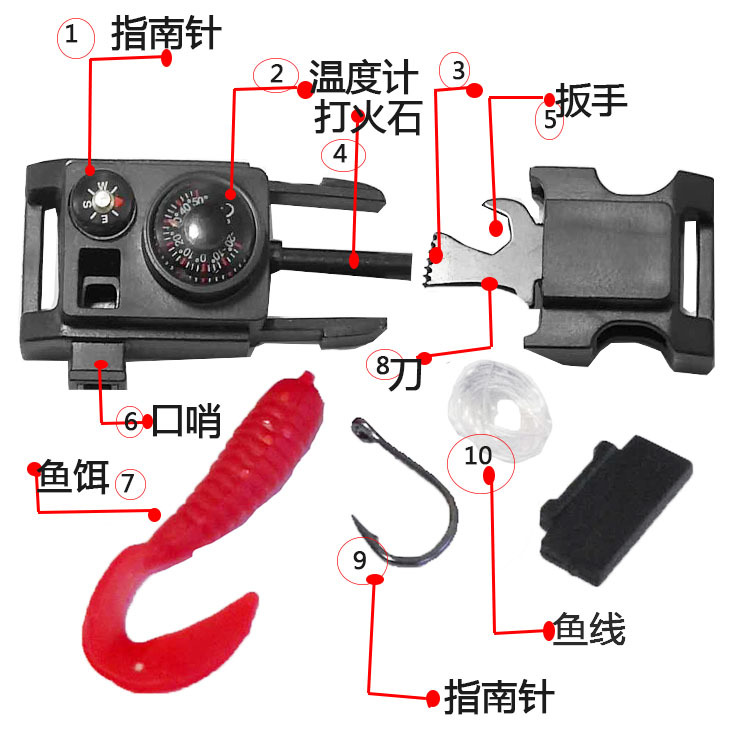 Popular Camping Life-Saving Equipment Paracord Bracelet Knife Umbrella Rope Survival Bracelet Outdoor Emergency Supplies Mountaineering Bracelet Popular Camping Life-Saving Equipment Paracord Bracelet Knife Umbrella Rope Survival Bracelet Outdoor Emergency Supplies Mountaineering Bracelet