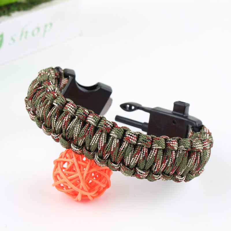 Paracord Bracelet Survival Bracelet Multifunctional Five-in-One Multifunctional Outdoor Umbrella Rope Camping Adventure Seven-Core Lifeline