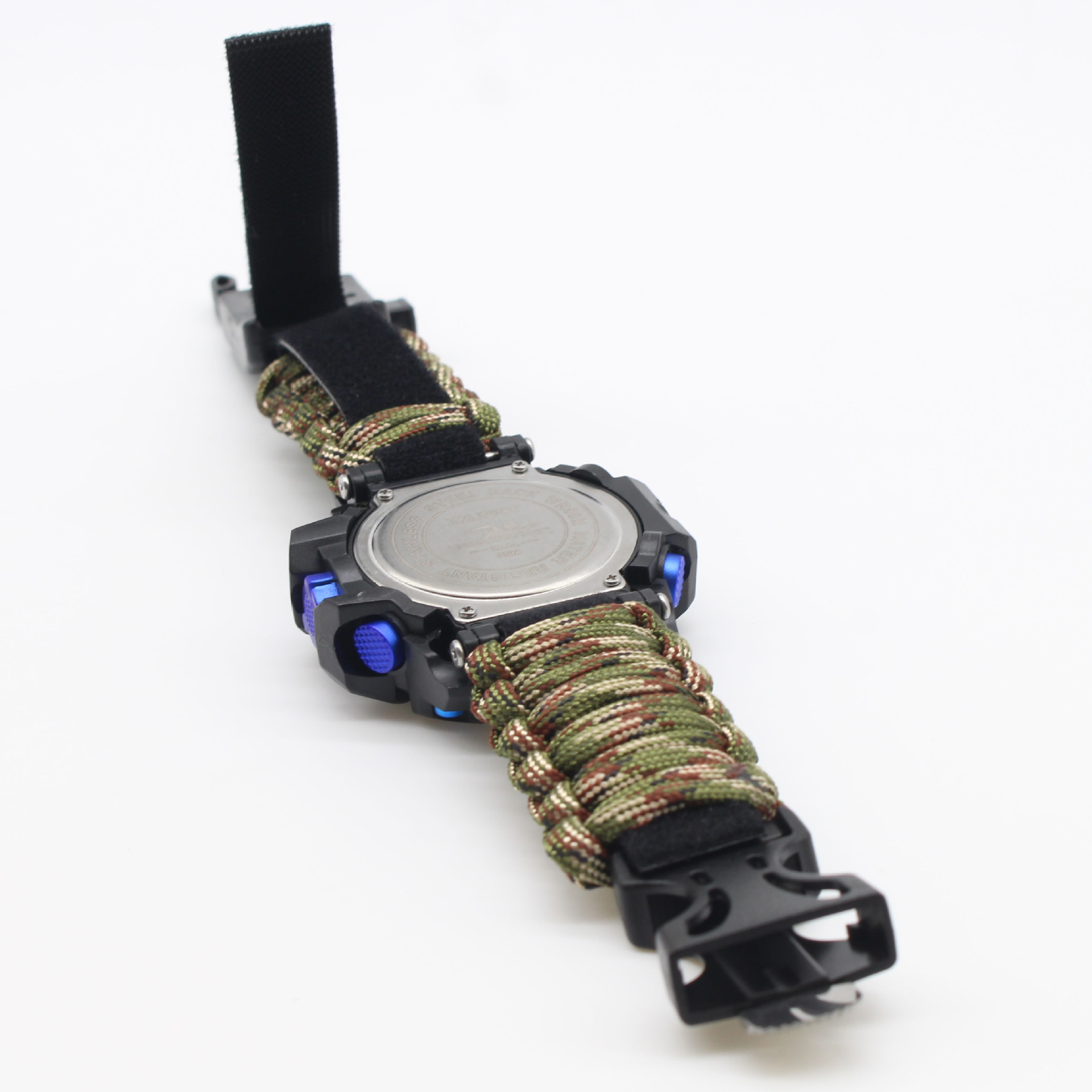 Parachute Cord Waterproof Watch Multifunctional Outdoor Survival Paracord Bracelet Adjustable Outdoor Camping Adventure Bracelet